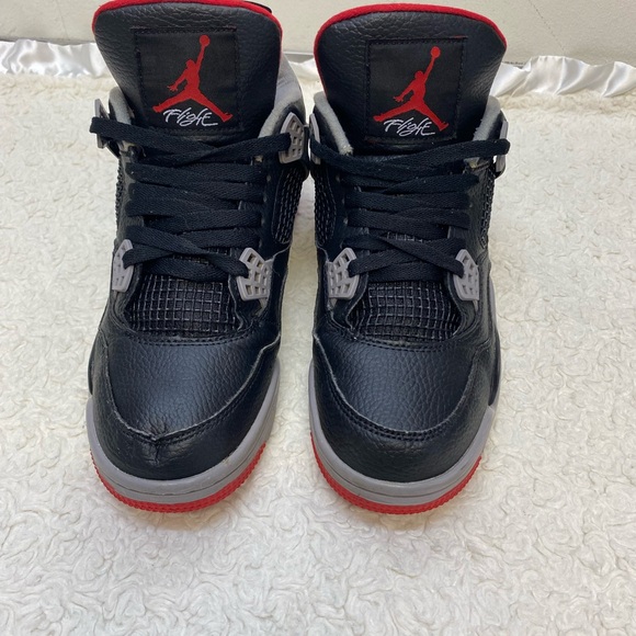 Nike Air Jordan 4 Retro "Bred Reimagined" Men's Shoes Black/Fire Red Size 8 - Picture 2 of 11